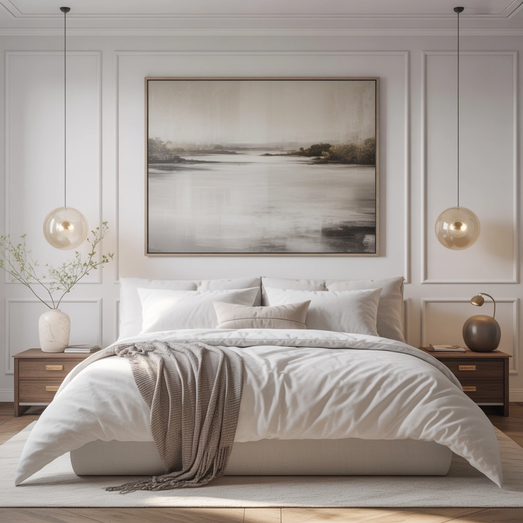Decorate Your White Bedroom With Beautiful Wall Art