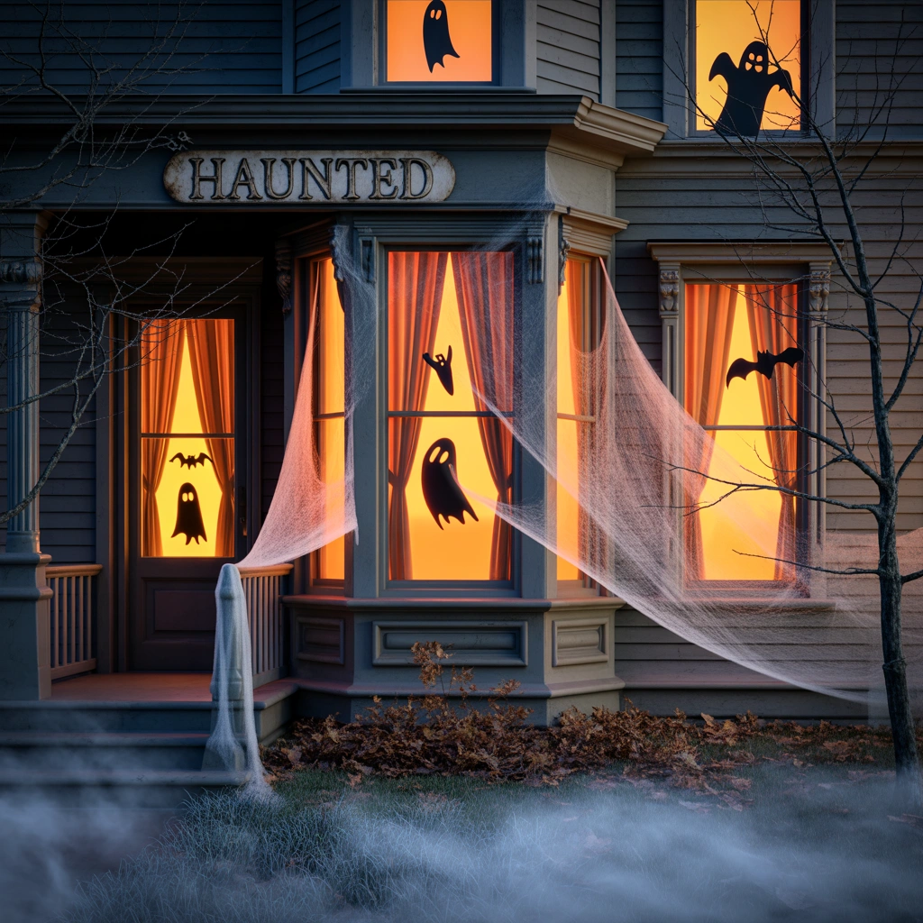 Decorate Your Windows With Halloween Scenes
