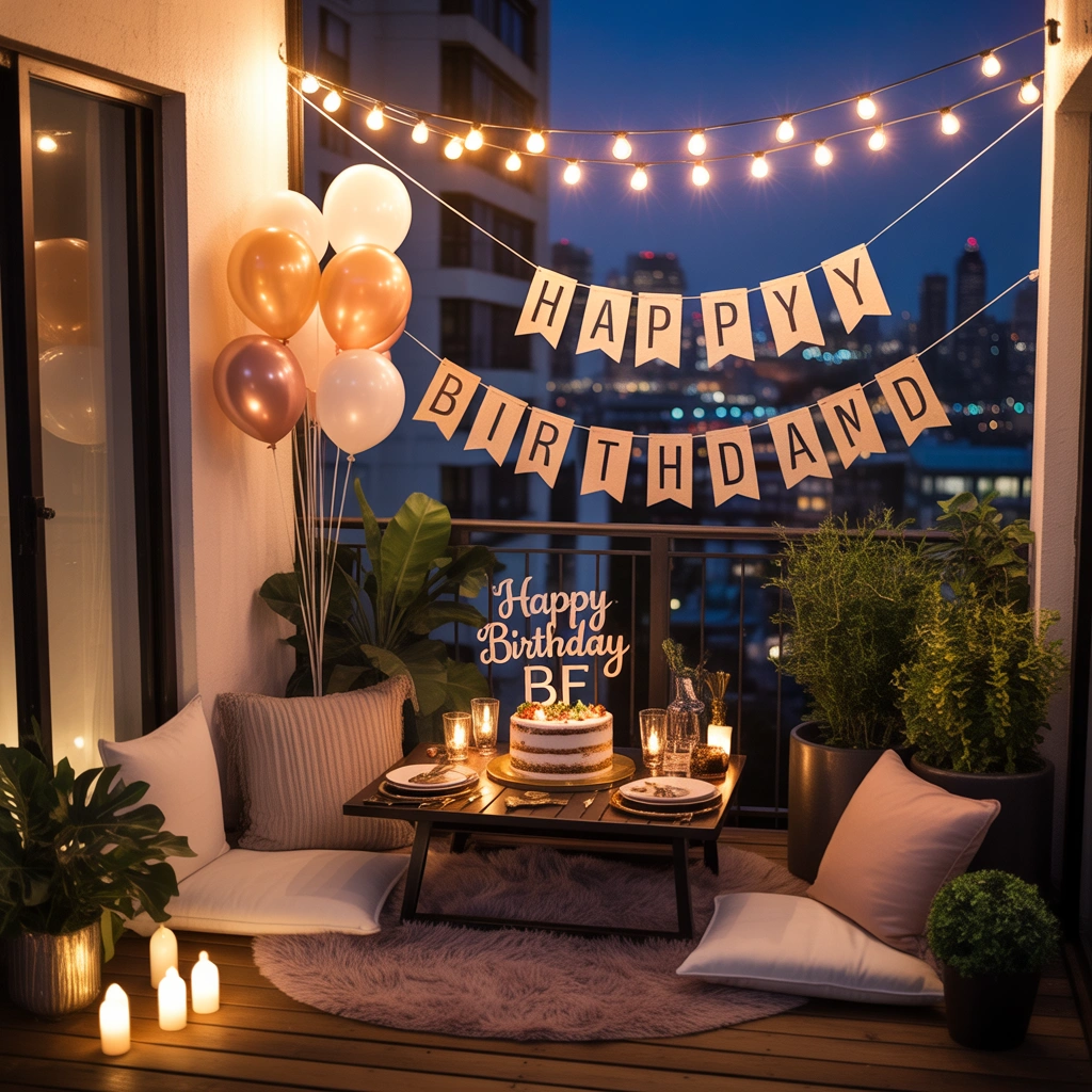 Decorate the Balcony or Terrace With Lights