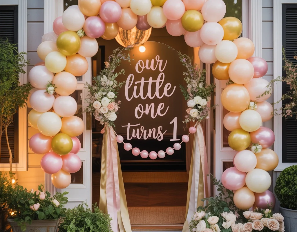 Decorate the Entrance With a Birthday Welcome Display
