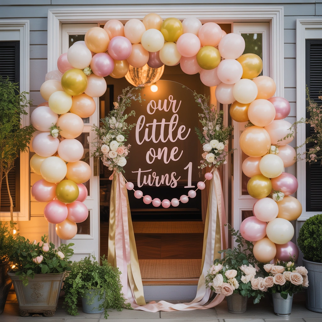 Decorate the Entrance With a Birthday Welcome Display