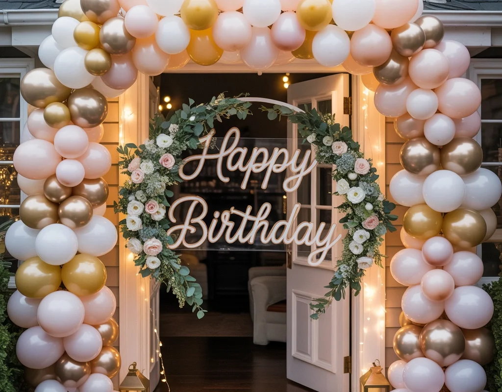 Decorate the Entrance for a Surprise Birthday Welcome