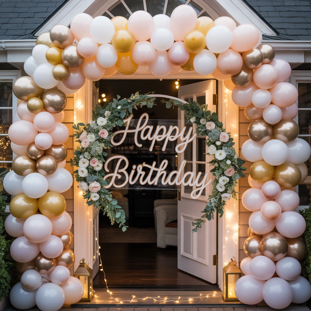 Decorate the Entrance for a Surprise Birthday Welcome