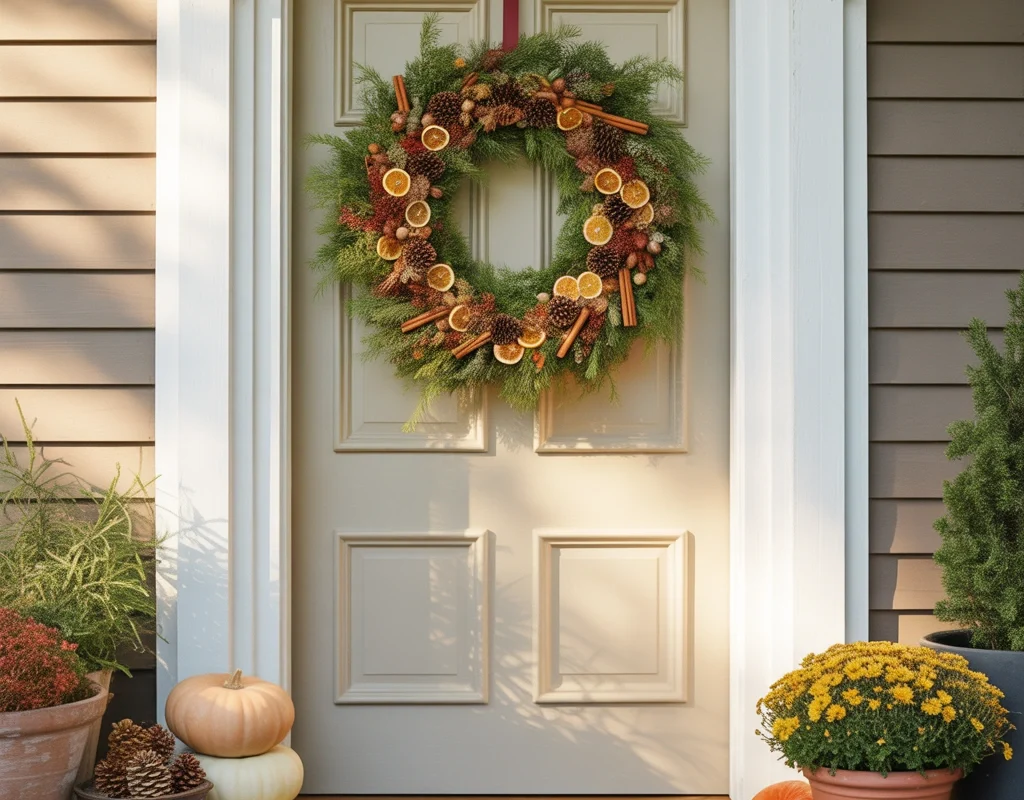 Decorate the Front Door With a Seasonal Wreath