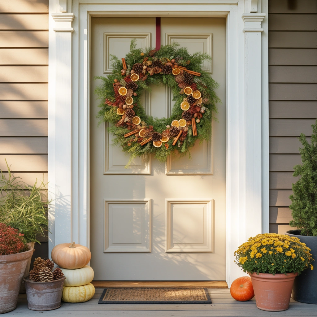 Decorate the Front Door With a Seasonal Wreath