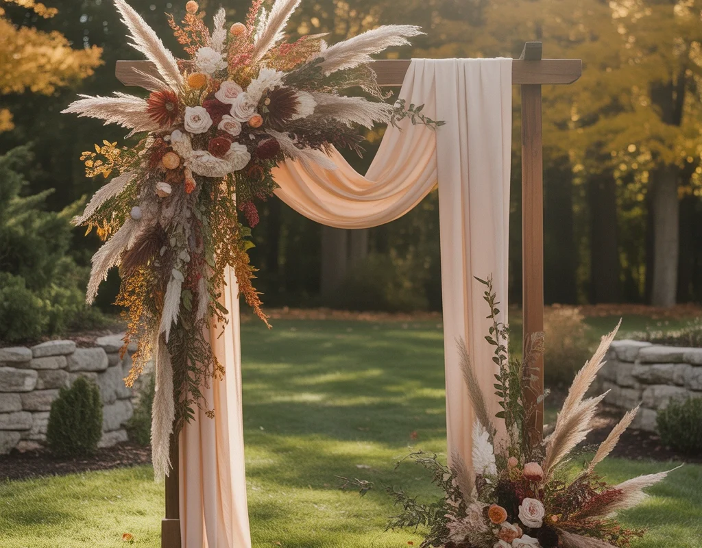Design a Beautiful Fall Wedding Ceremony Arch