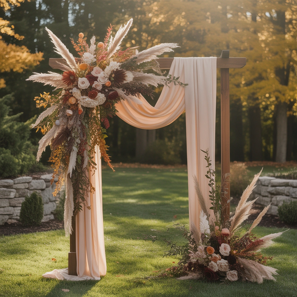 Design a Beautiful Fall Wedding Ceremony Arch