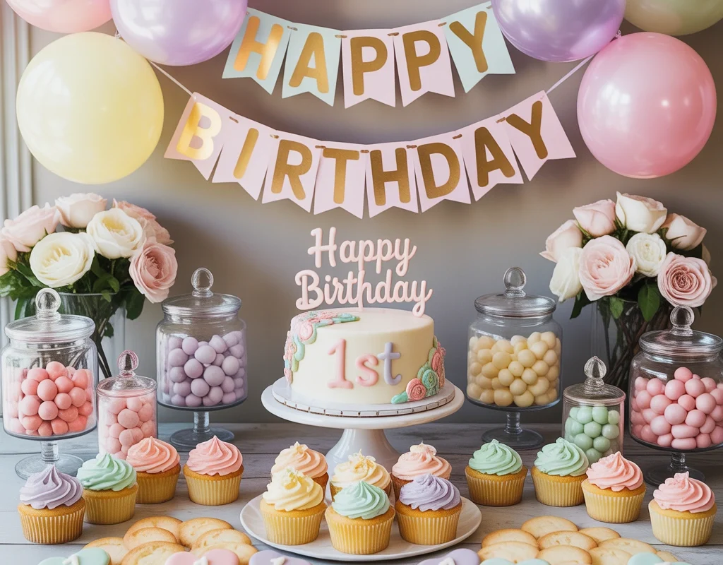 Design a Beautiful First Birthday Dessert Table