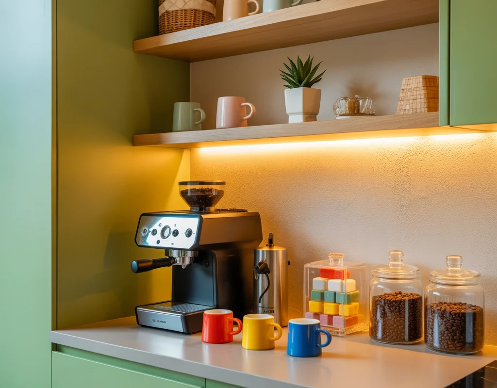 Design a Colorful and Playful Coffee Corner