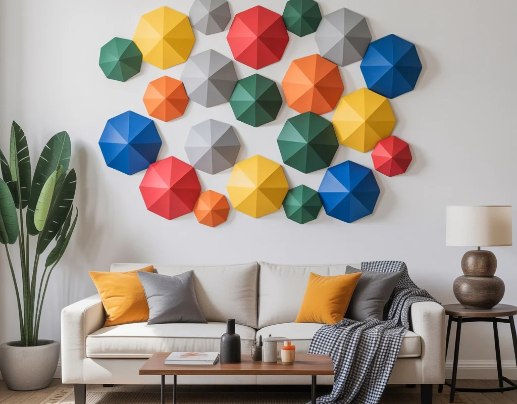 Design a Geometric Paper Wall Art Pattern for a Modern Home