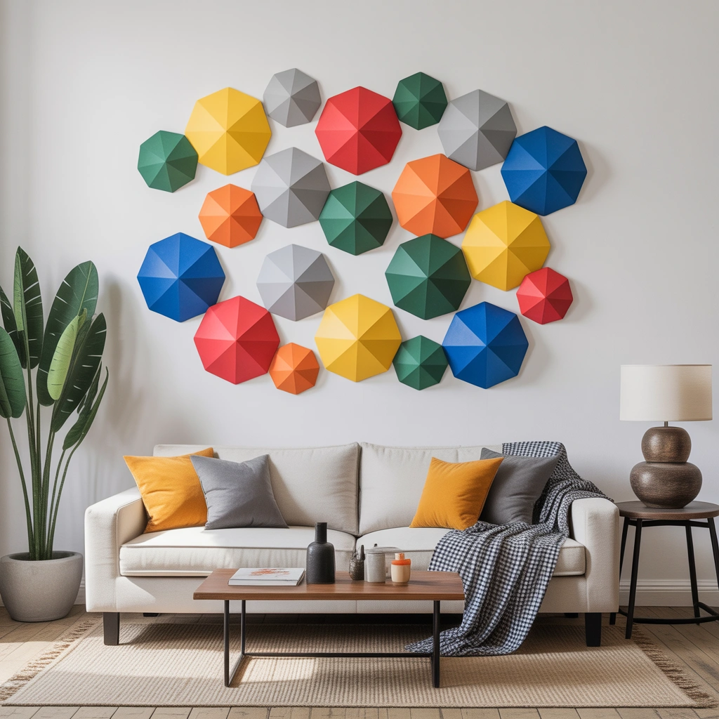 Design a Geometric Paper Wall Art Pattern for a Modern Home