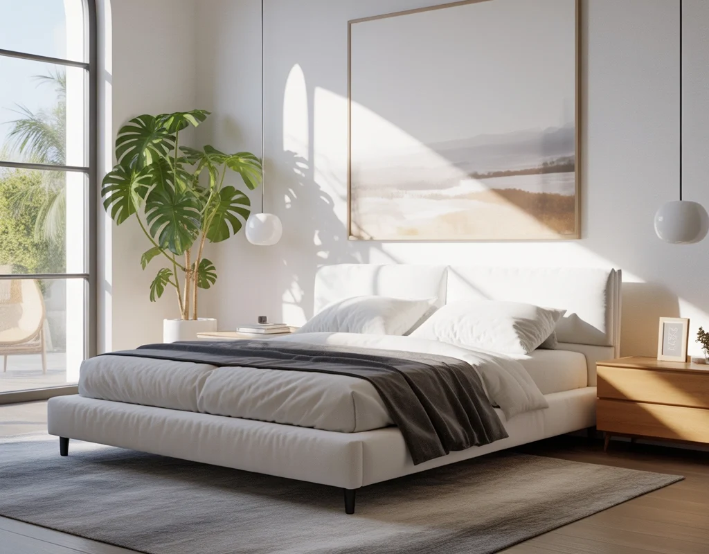Design a Minimalist White Bedroom With Clean Lines