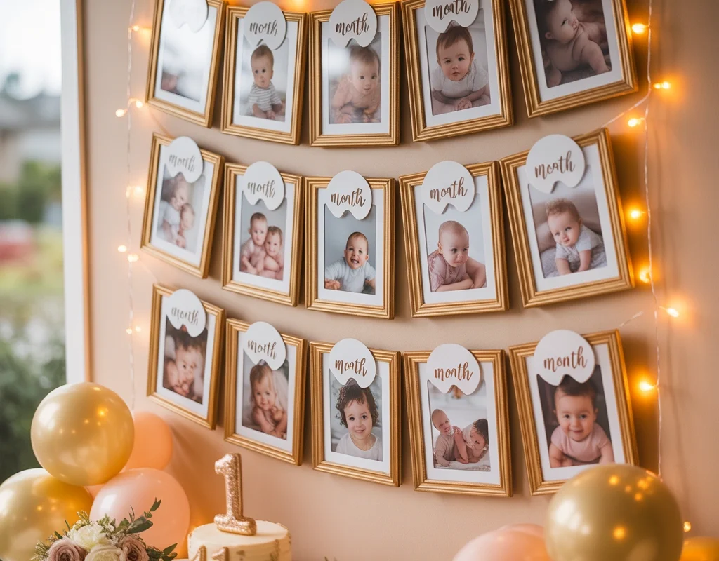 Design a Personalized First Birthday Photo Memory Wall