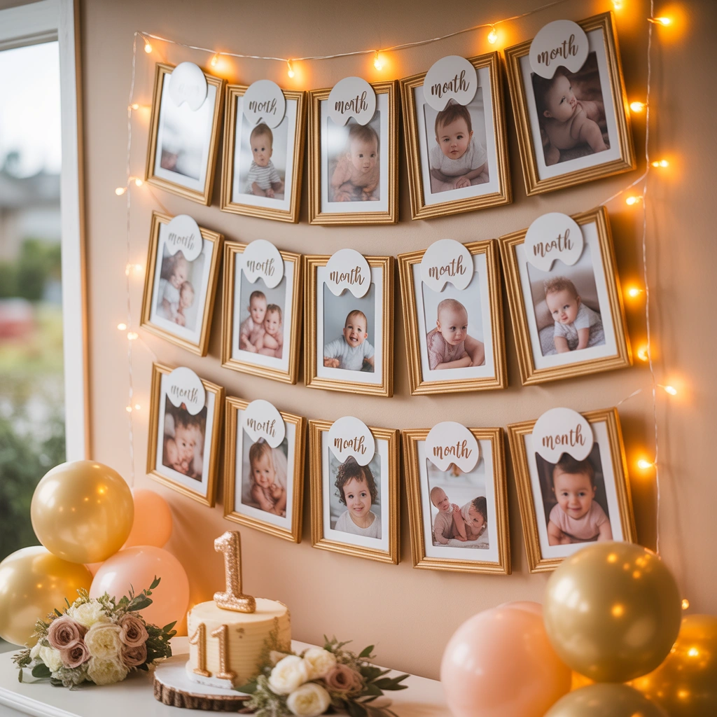 Design a Personalized First Birthday Photo Memory Wall