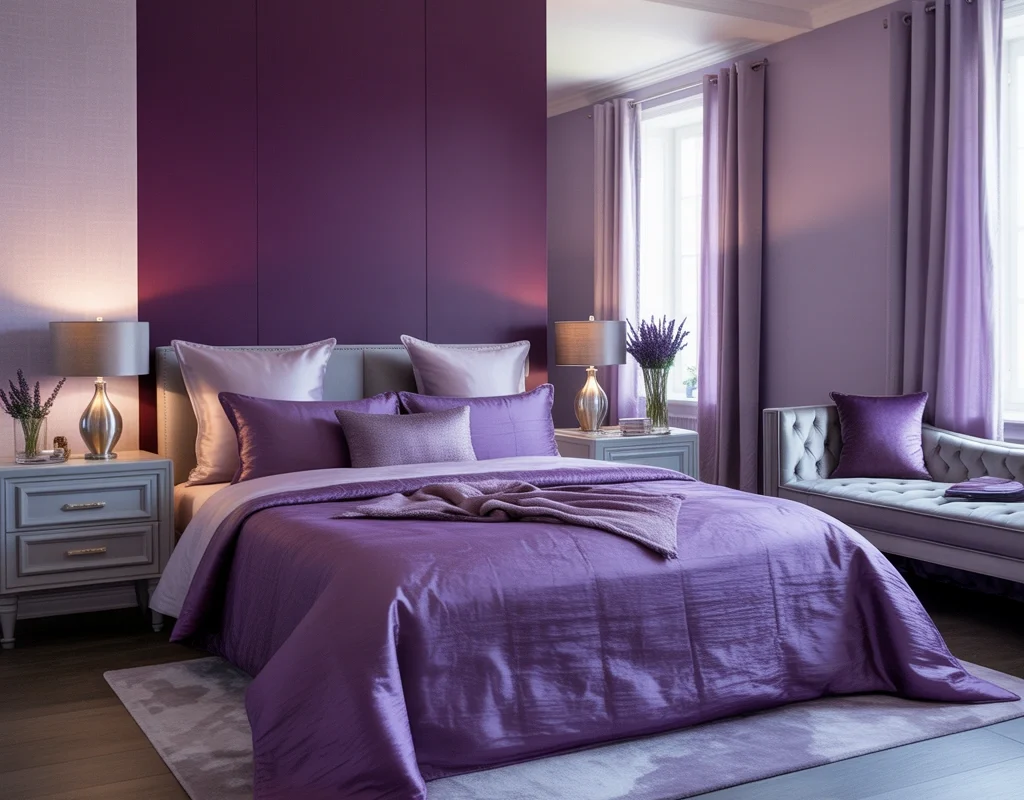 Design a Purple and Gray Bedroom