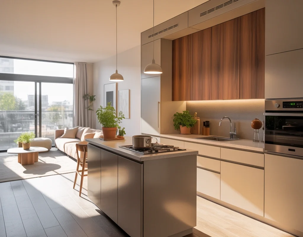 Design a Small Open Kitchen for an Apartment