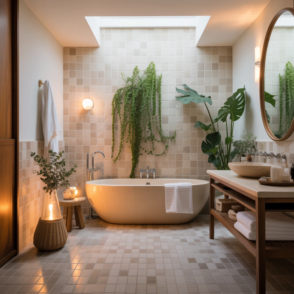 Design a Spa Like Bathroom With Neutral Tile Colors