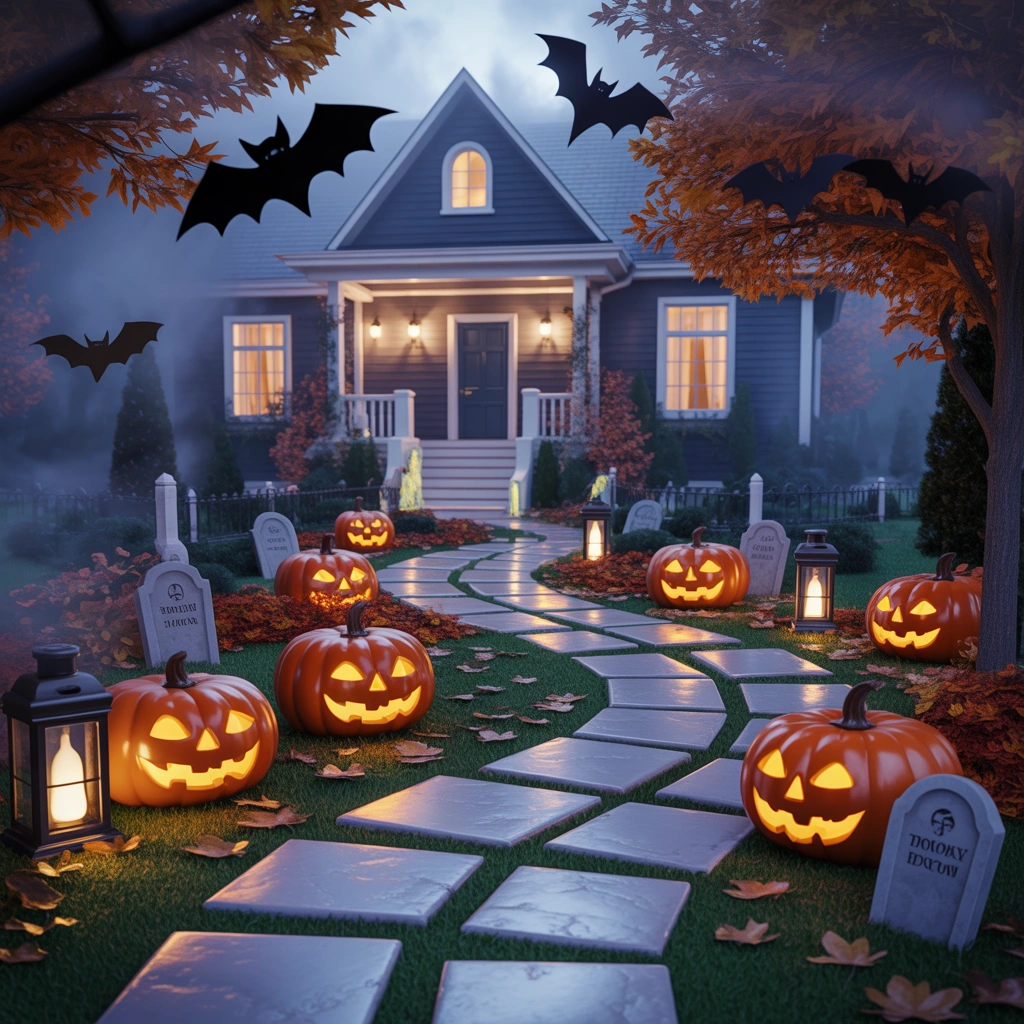 Design a Spooky Halloween Garden Path