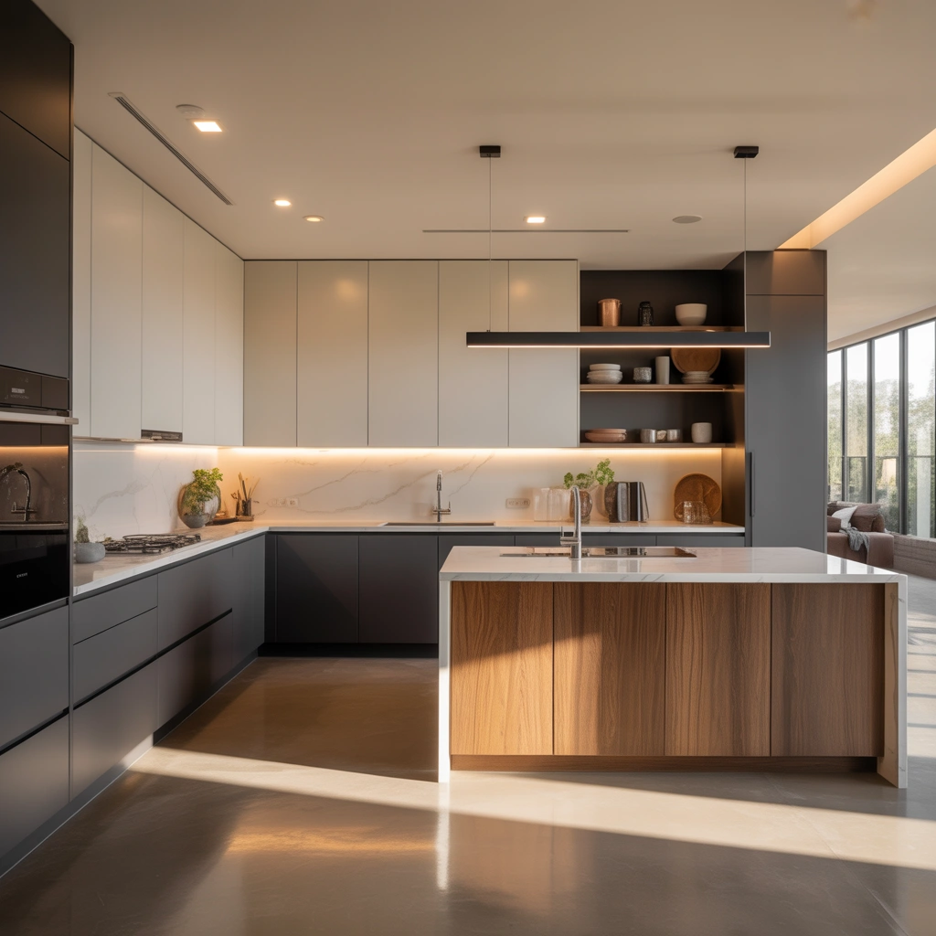 Design a Two Tone Open Kitchen