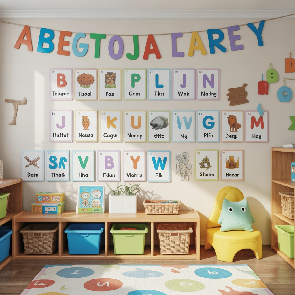 Design an Alphabet and Language Learning Wall