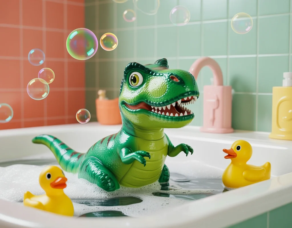 Dinosaur Bathroom Artwork