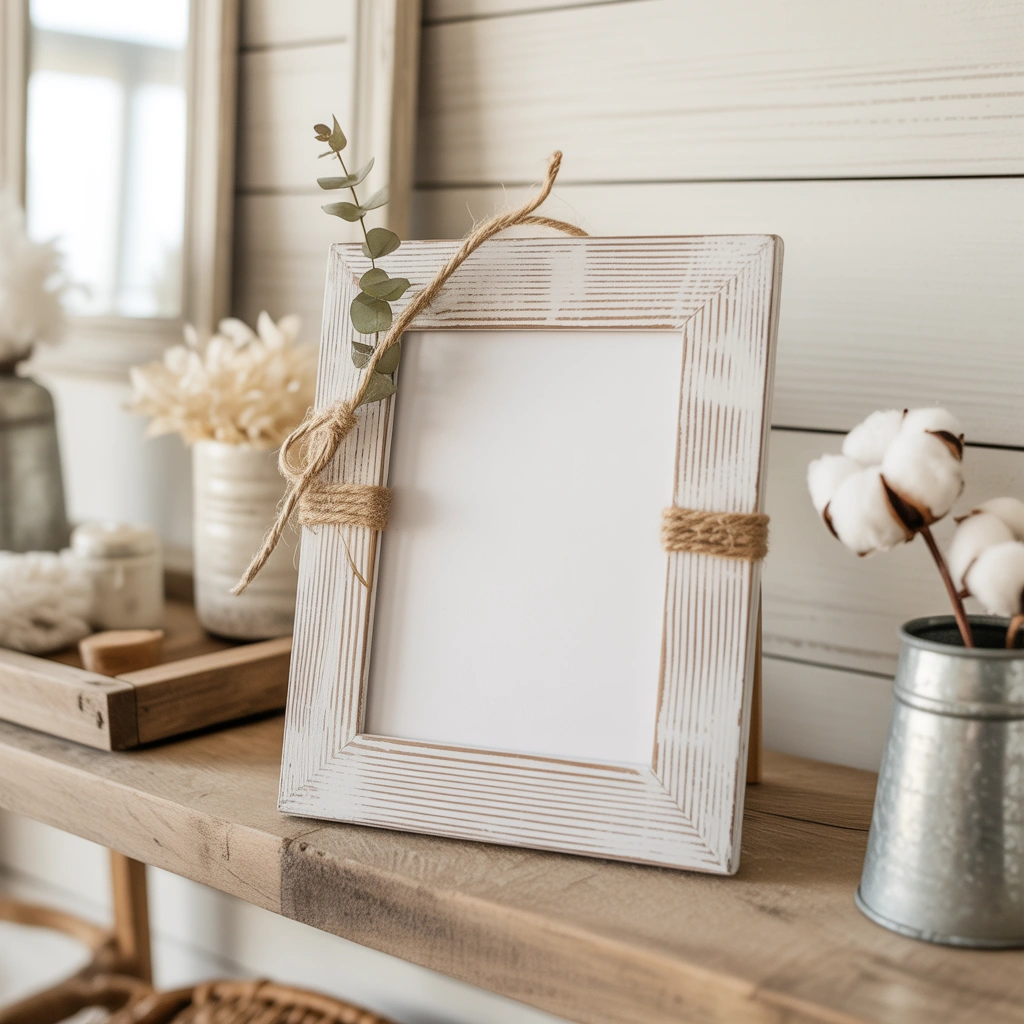 Dollar Tree Farmhouse Picture Frame Makeover