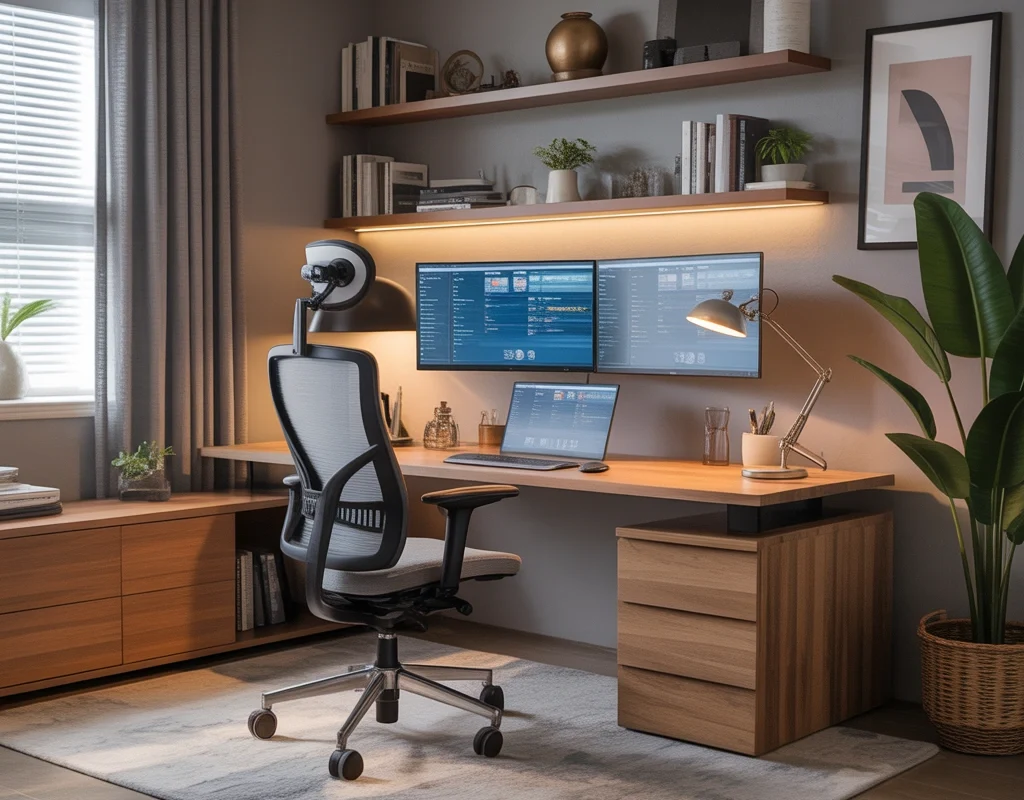 Dual Monitor Setup With an Ergonomic Focus