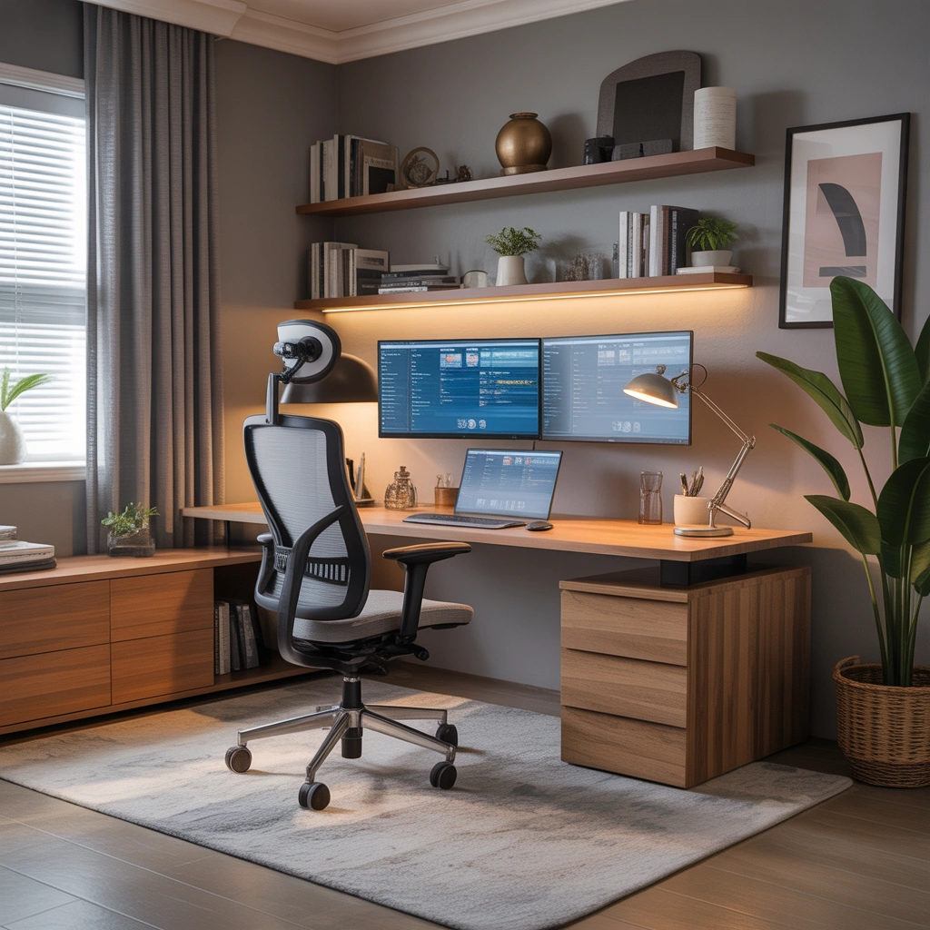 Dual Monitor Setup With an Ergonomic Focus