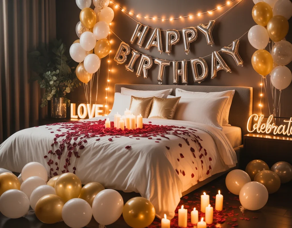 Fairy Light Romantic Birthday Room
