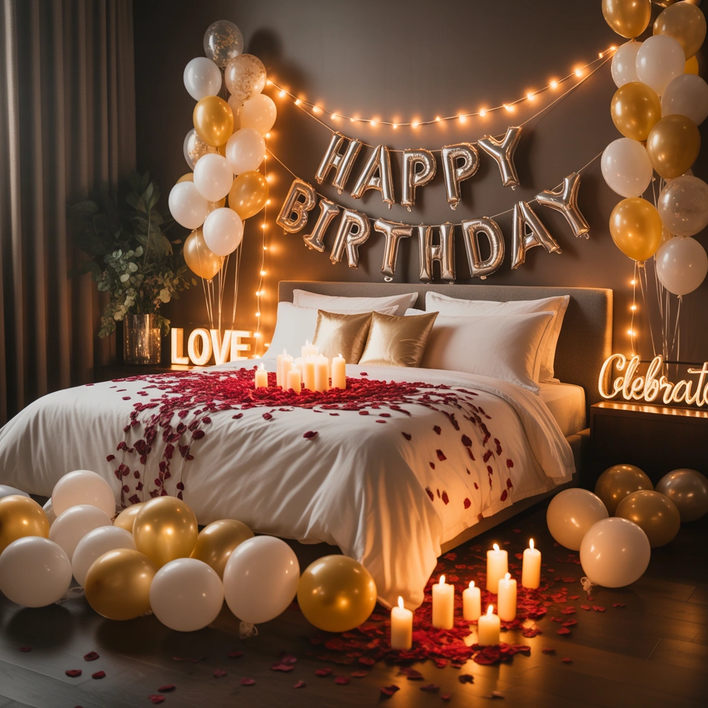 Fairy Light Romantic Birthday Room
