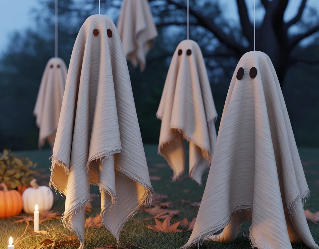Floating Cheesecloth Ghosts