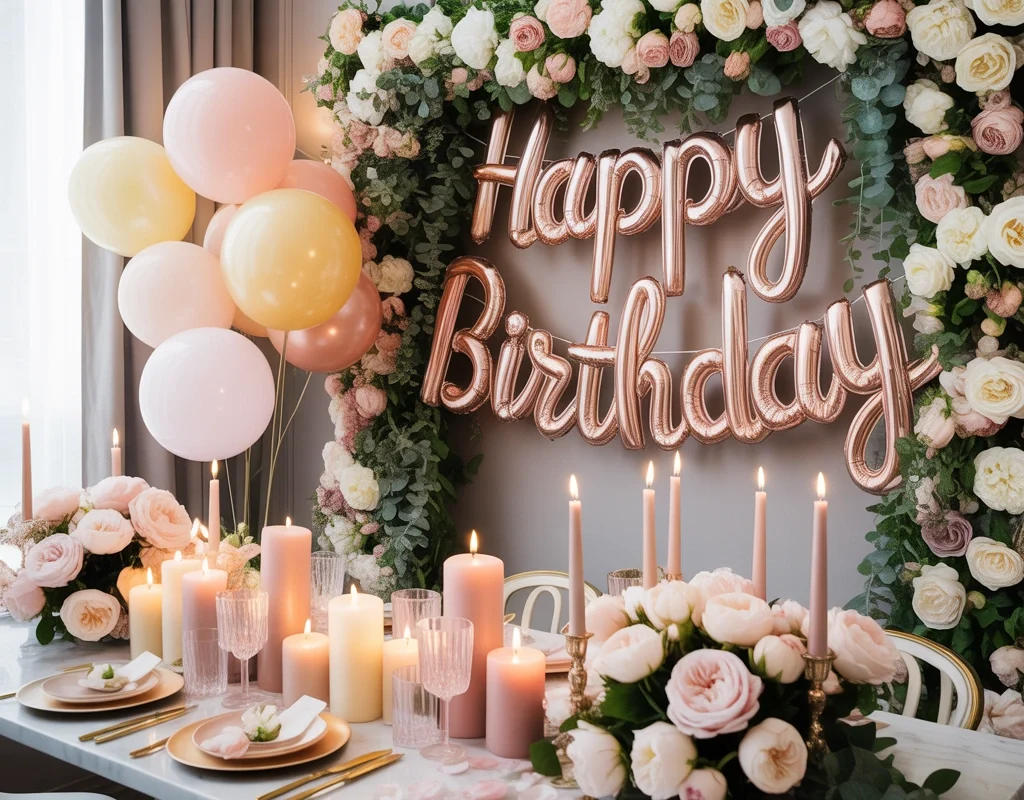 Flower Themed Birthday Room