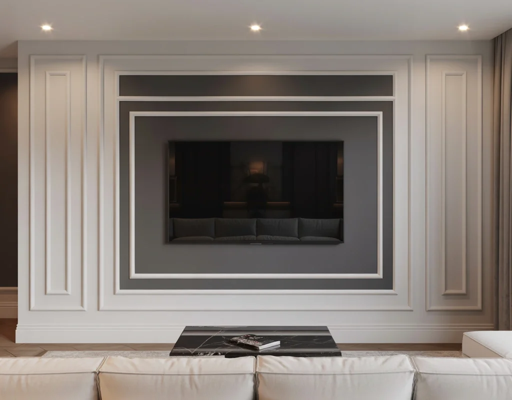 Frame the TV With Wall Molding