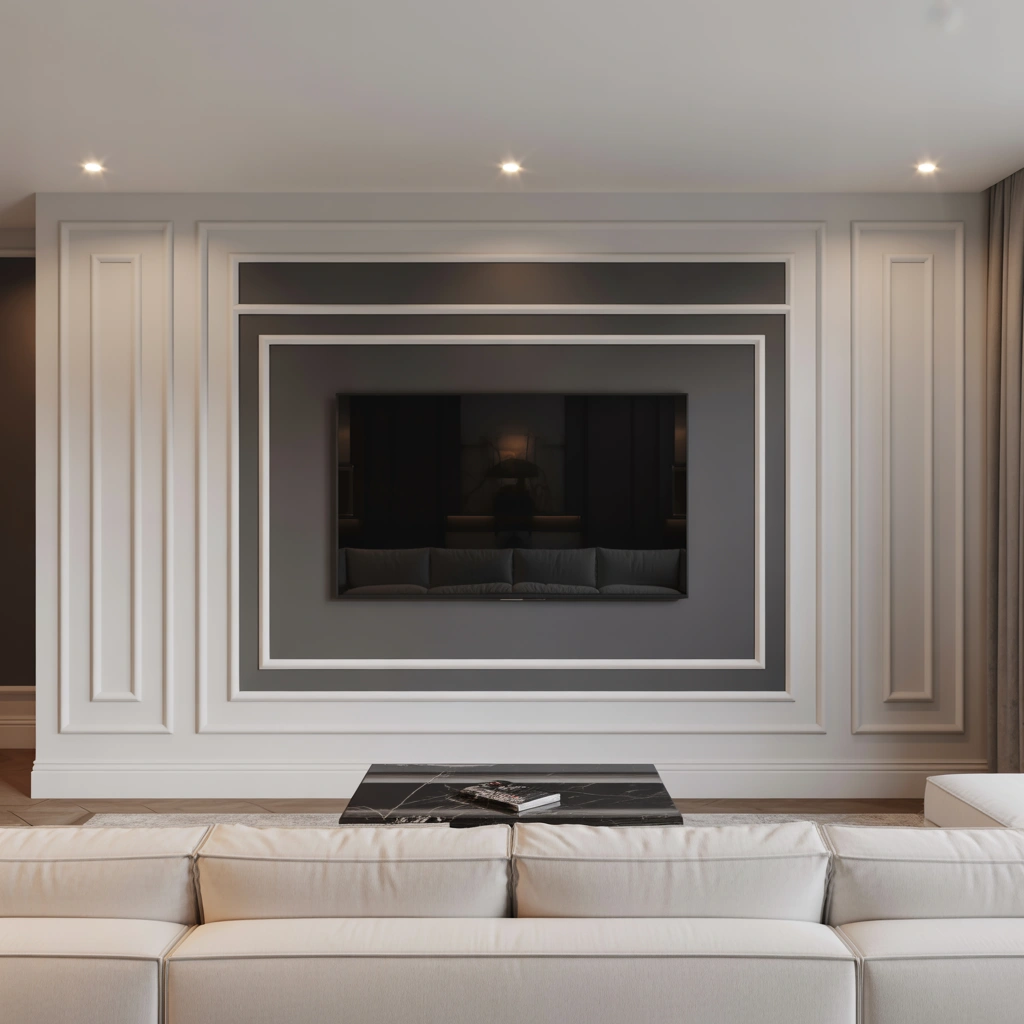 Frame the TV With Wall Molding