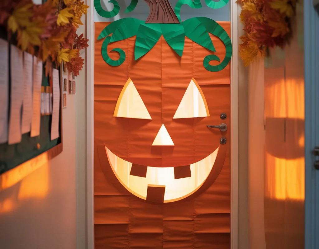 Giant Jack O Lantern Classroom Door
