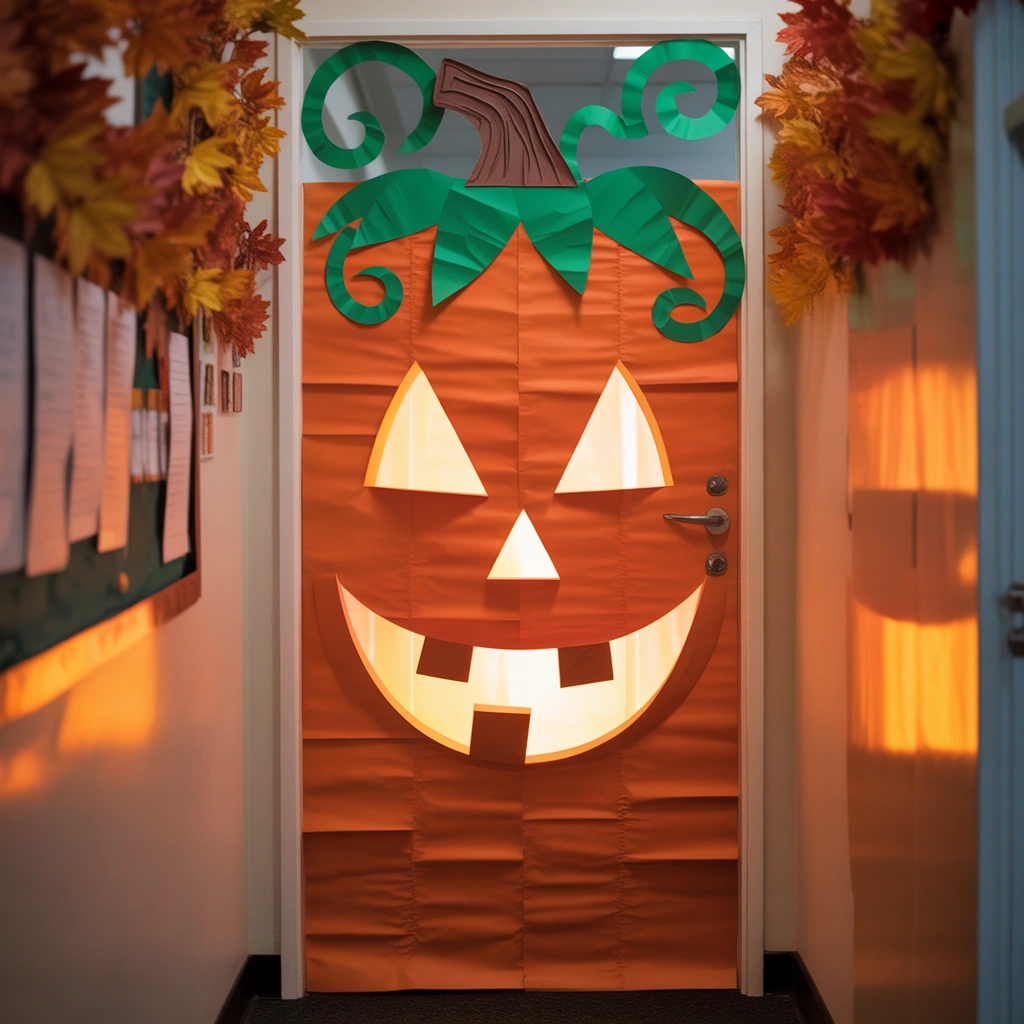 Giant Jack O Lantern Classroom Door