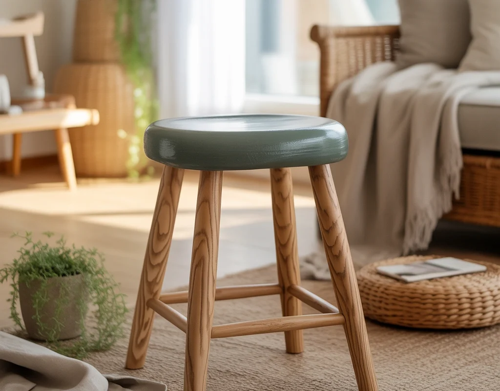 Give a Thrifted Wooden Stool a Stylish New Look