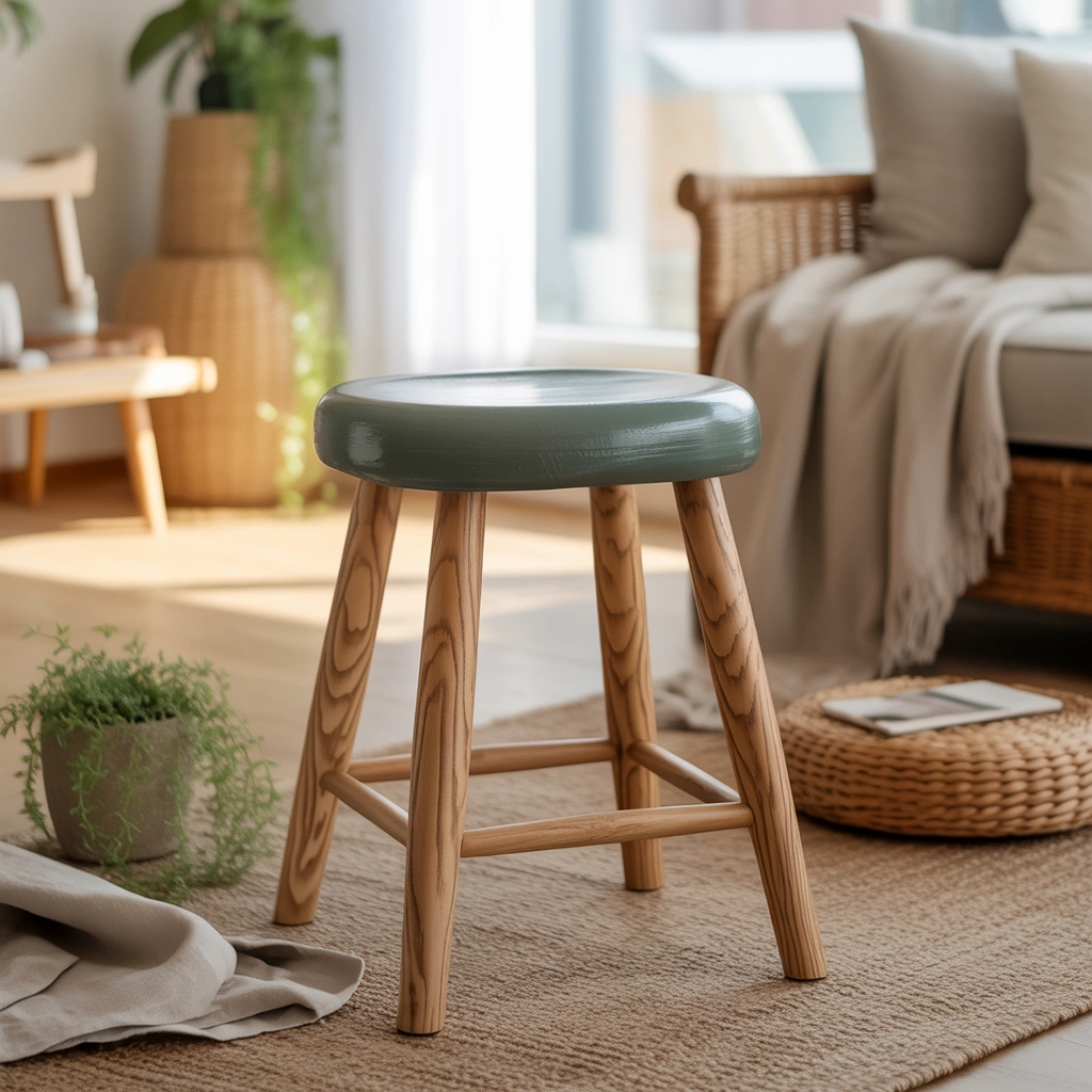 Give a Thrifted Wooden Stool a Stylish New Look