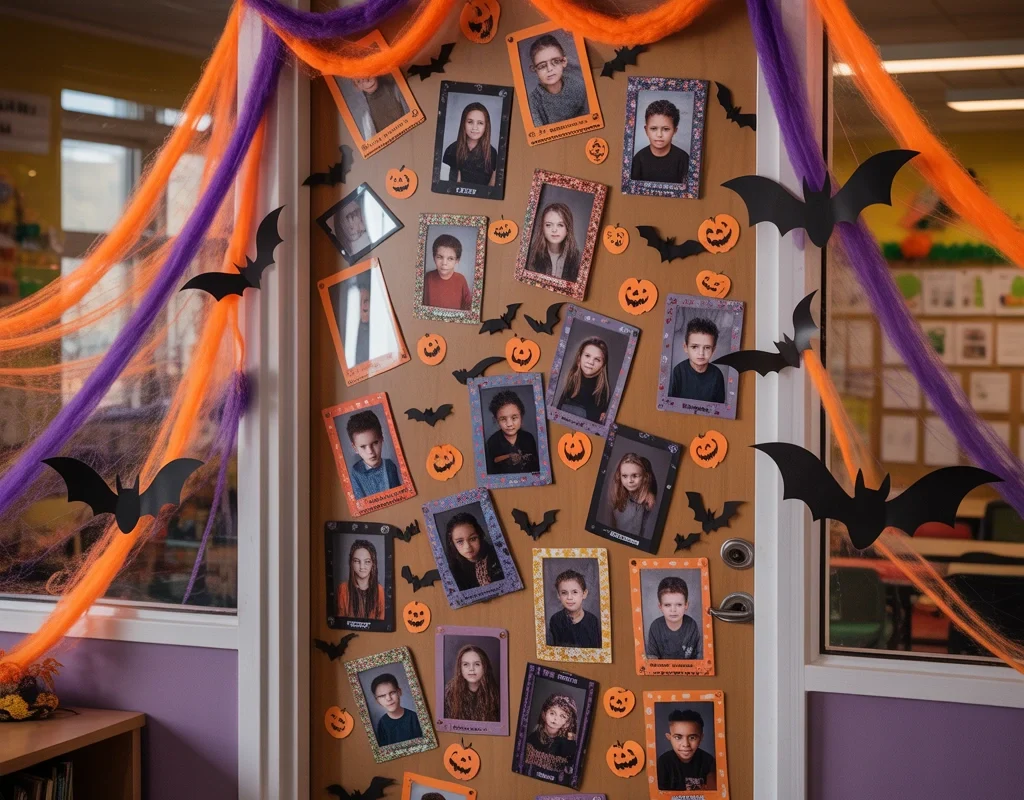 Halloween Door With Student Photos