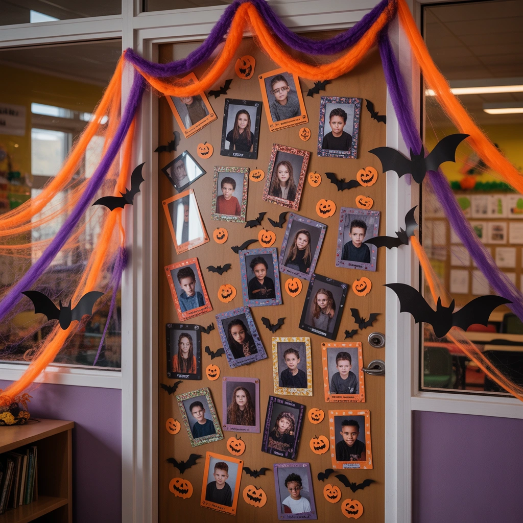 Halloween Door With Student Photos