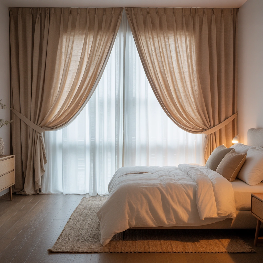 Hang Beige Curtains Wider Than the Window