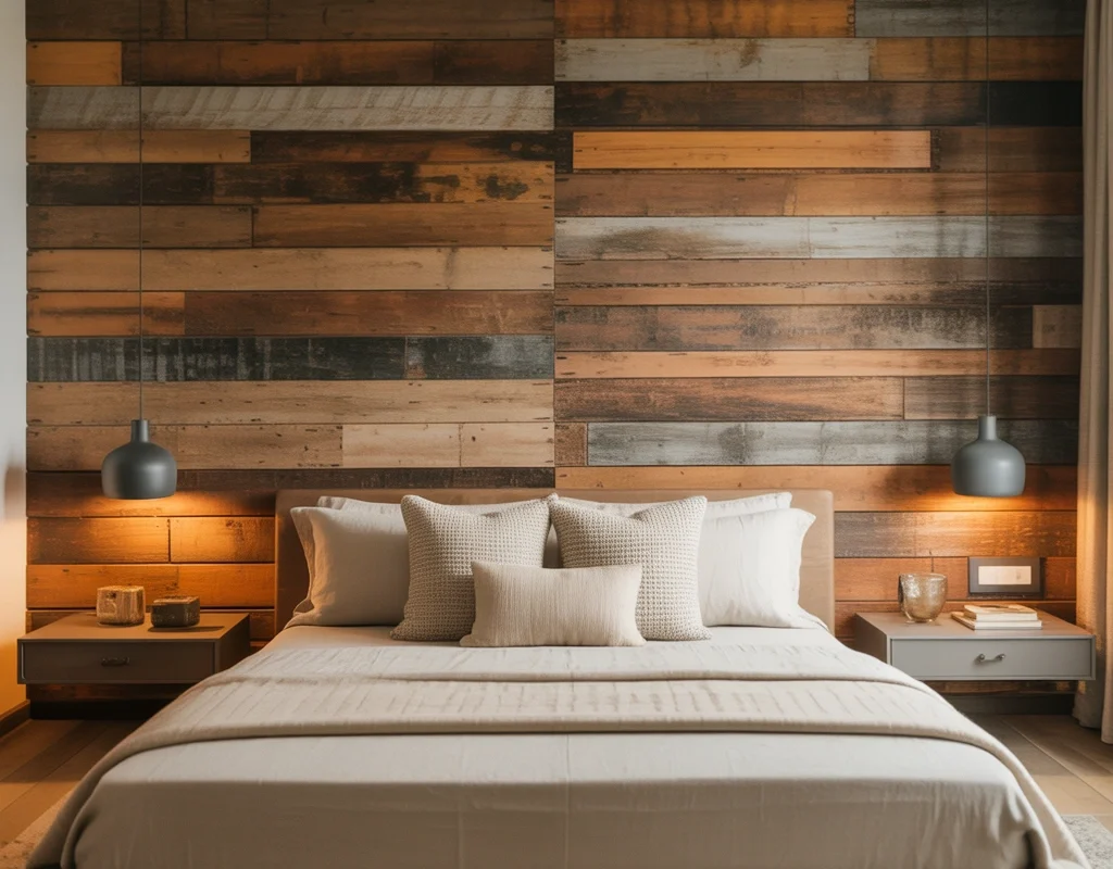 Install Reclaimed Wood for a Rustic Bedroom