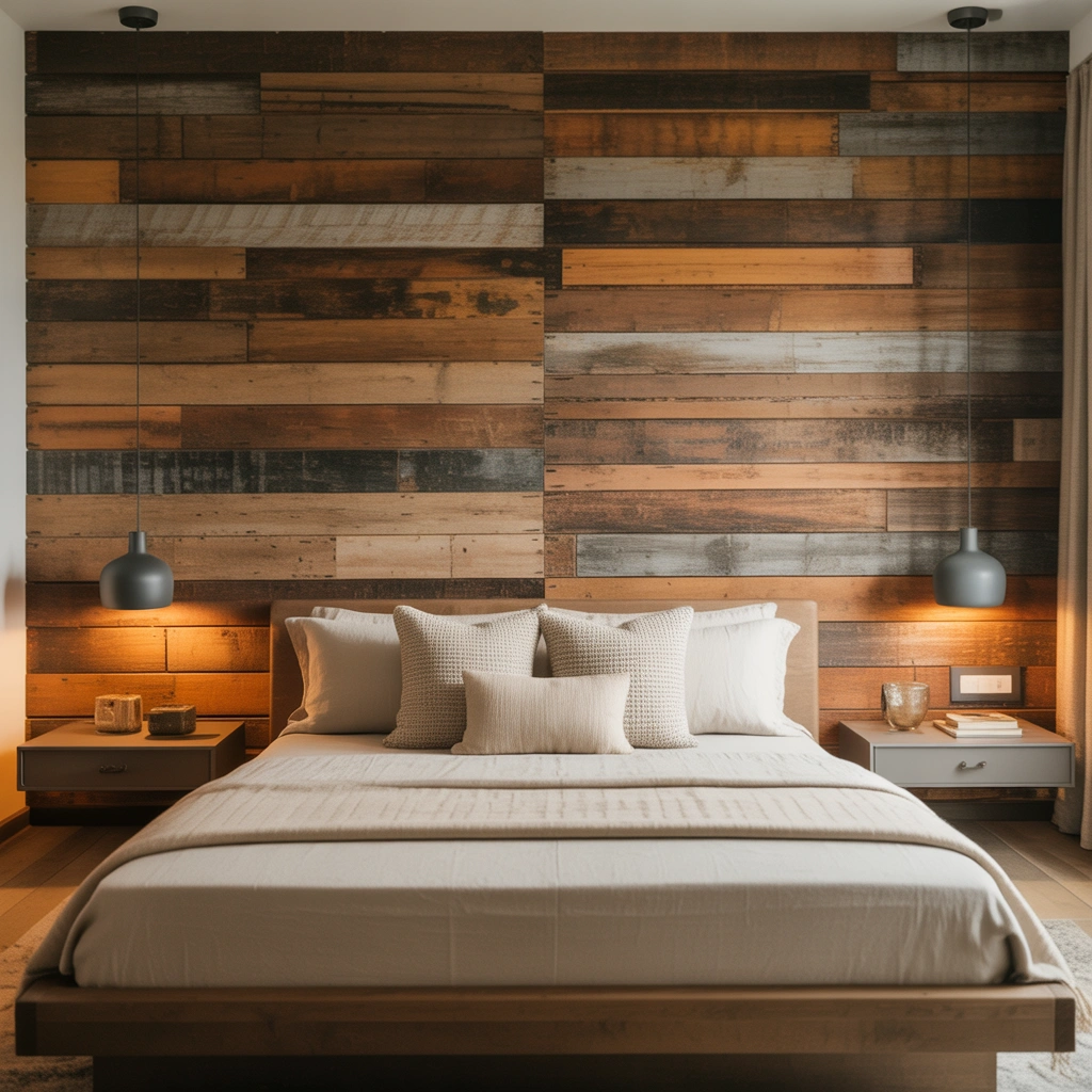 Install Reclaimed Wood for a Rustic Bedroom