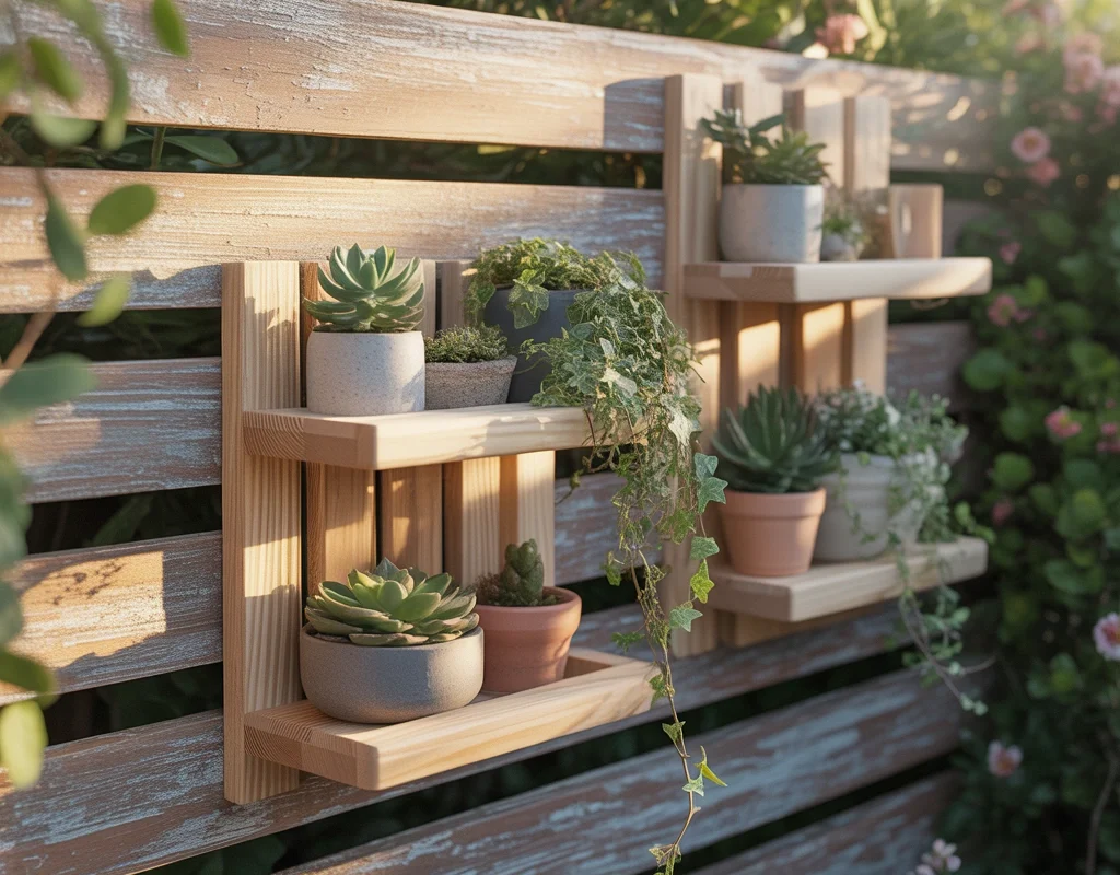 Install Small Fence Shelves
