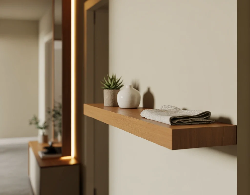 Install a Floating Shelf for a Minimal Entrance Display