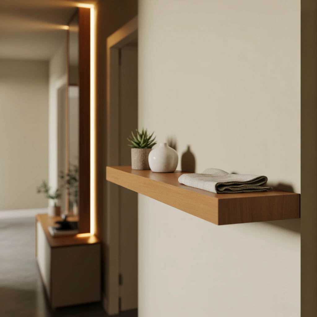 Install a Floating Shelf for a Minimal Entrance Display