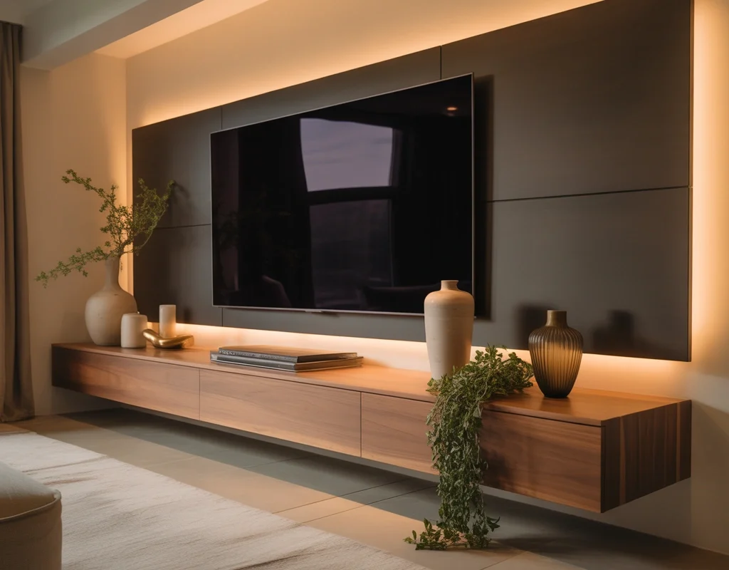 Install a Long Floating Media Console