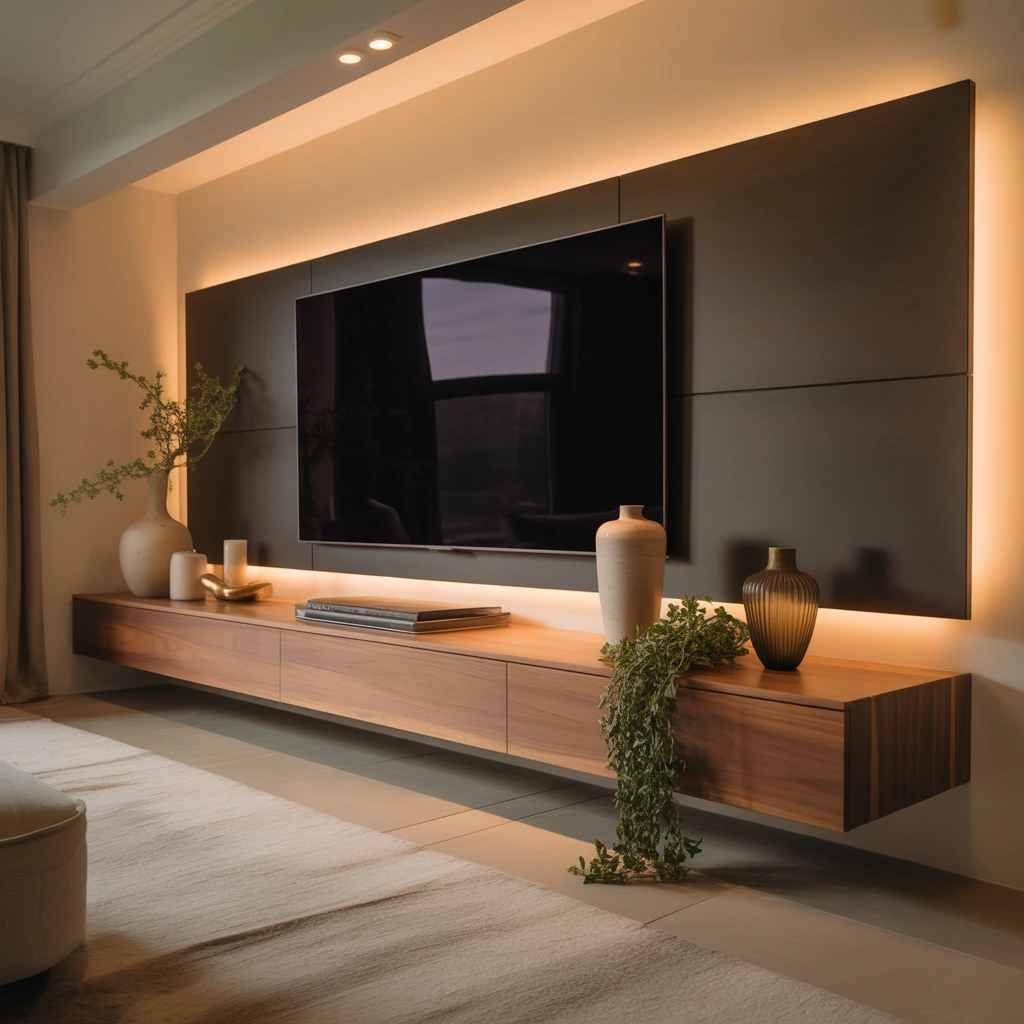 Install a Long Floating Media Console