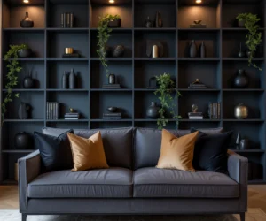 Introduce Black Through Built In Shelving