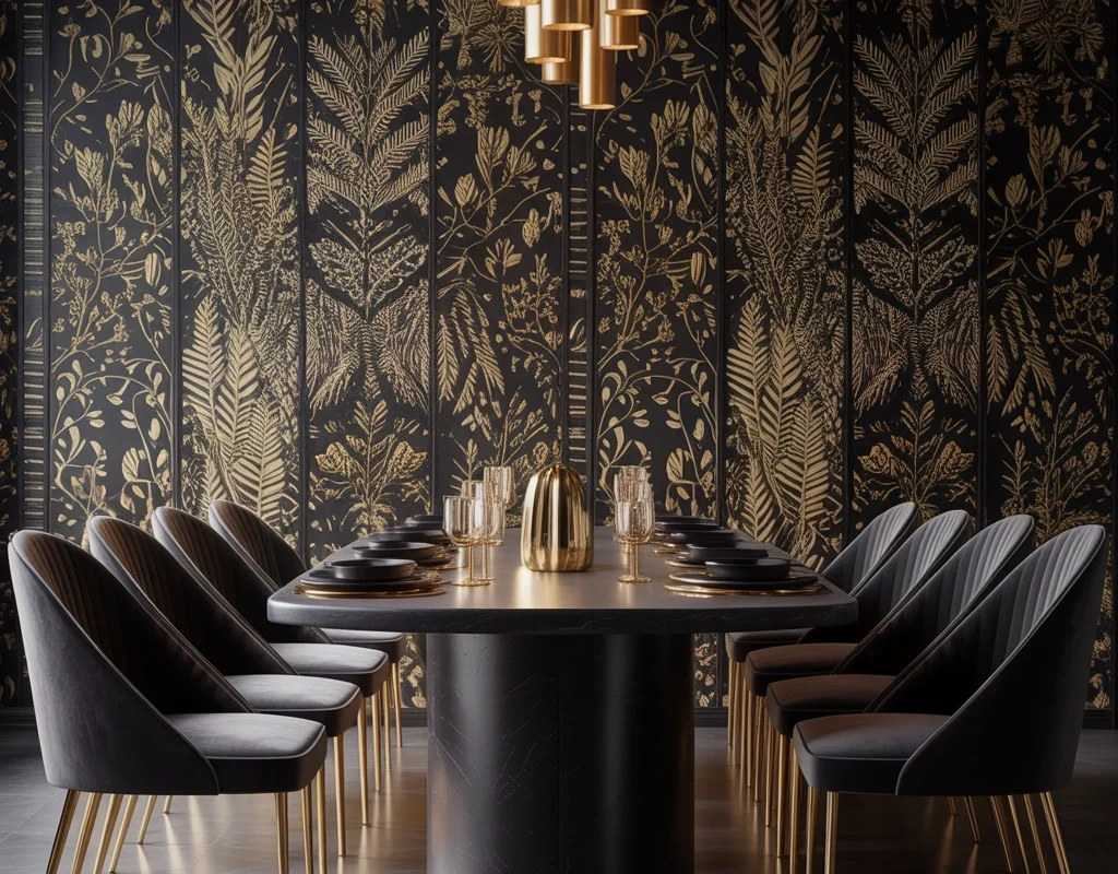 Introduce Black and Gold Through Wallpaper